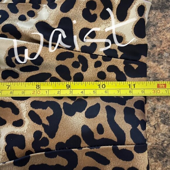 Vintage Cache Halter Dress Size 2 Y2K Cocktail Glam Evening Leopard Satin Edgy - Picture 13 of 13